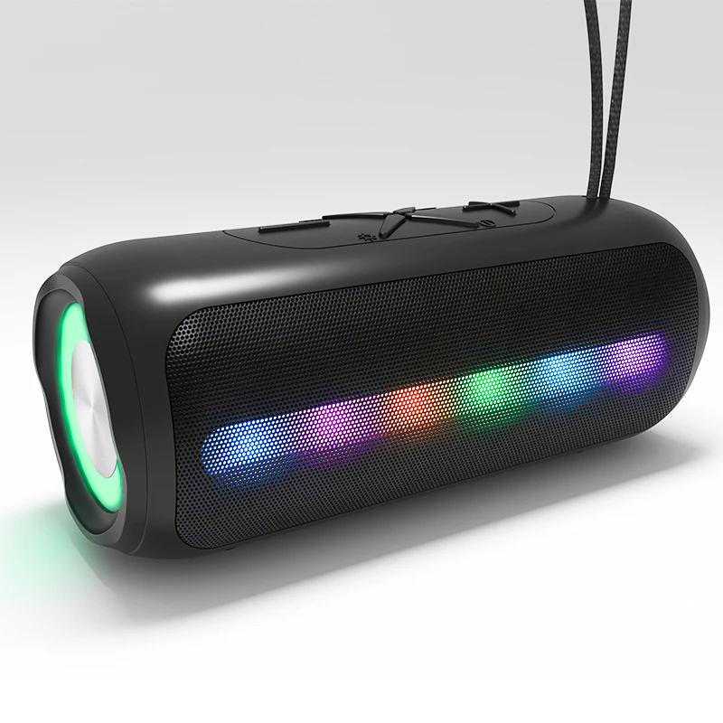 

Portable for Bluetooth Speaker RGB LED Lighting Rechargeable IPX5 Waterproof for Home Theater Audio Player Memory Waterproof