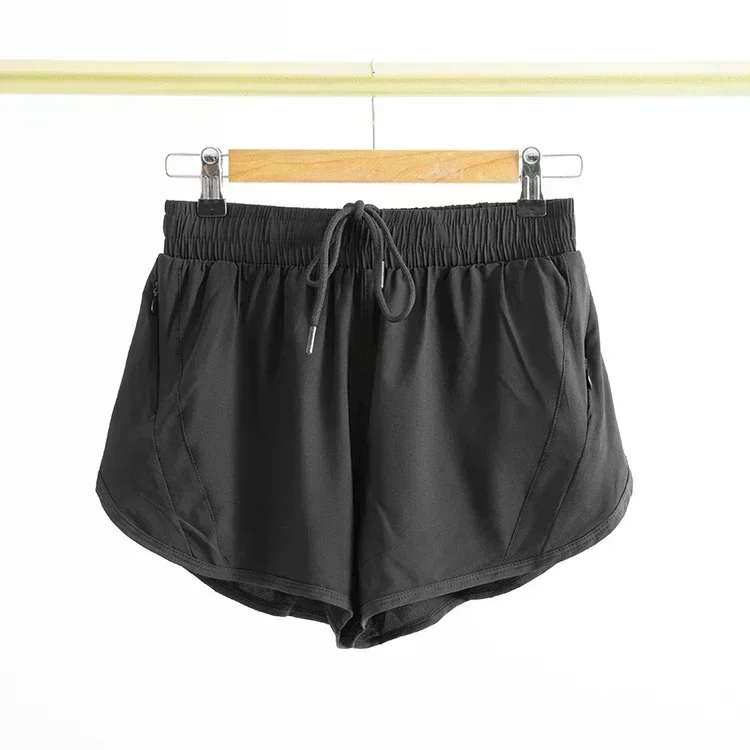 Lemon Women Biker Shorts Mesh workout Shorts Tennis Female Sport Trend High Waist Gym Running Fake Two Pants Training Clothes