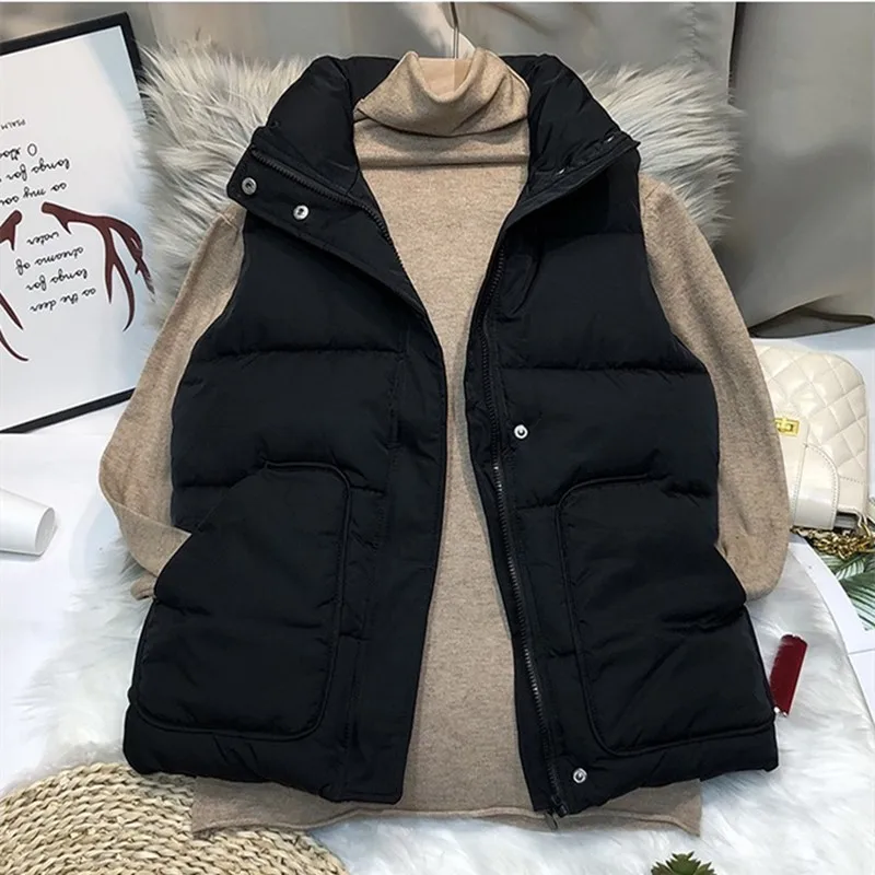 

Короткое пальто без рукавов Explosions, женский модный пуховый хлопковый жилет, женская парка, новинка 2022 года, зимний жилет, пальто, женский топ