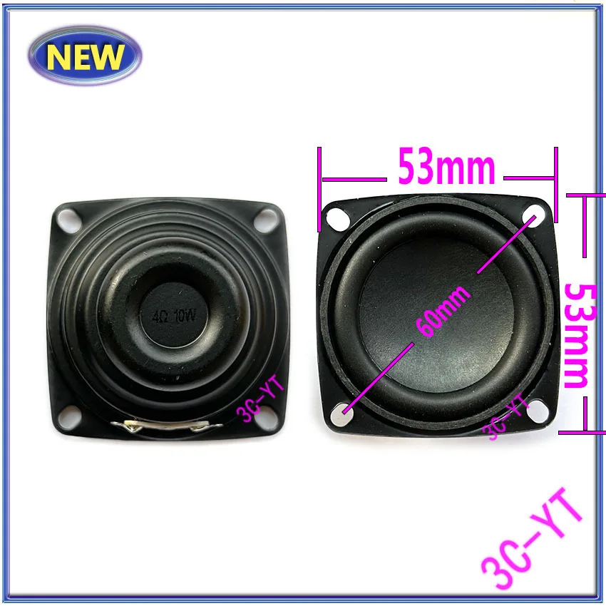 

1pcs 2 Inch 4 Ohm 10W 53mm Audio Full Range Speaker Bluetooth Bass Speaker Repair Multimedia Home Audio For Charge3 Charge 3