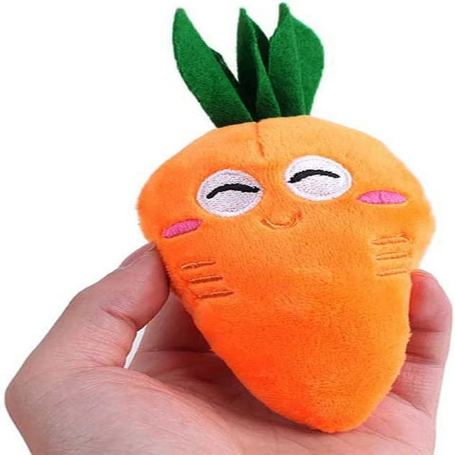 Ideal addition to puppy supplies, this soft and cute carrot-shaped plush interactive squeak toy is perfect for dogs and cats. Bo