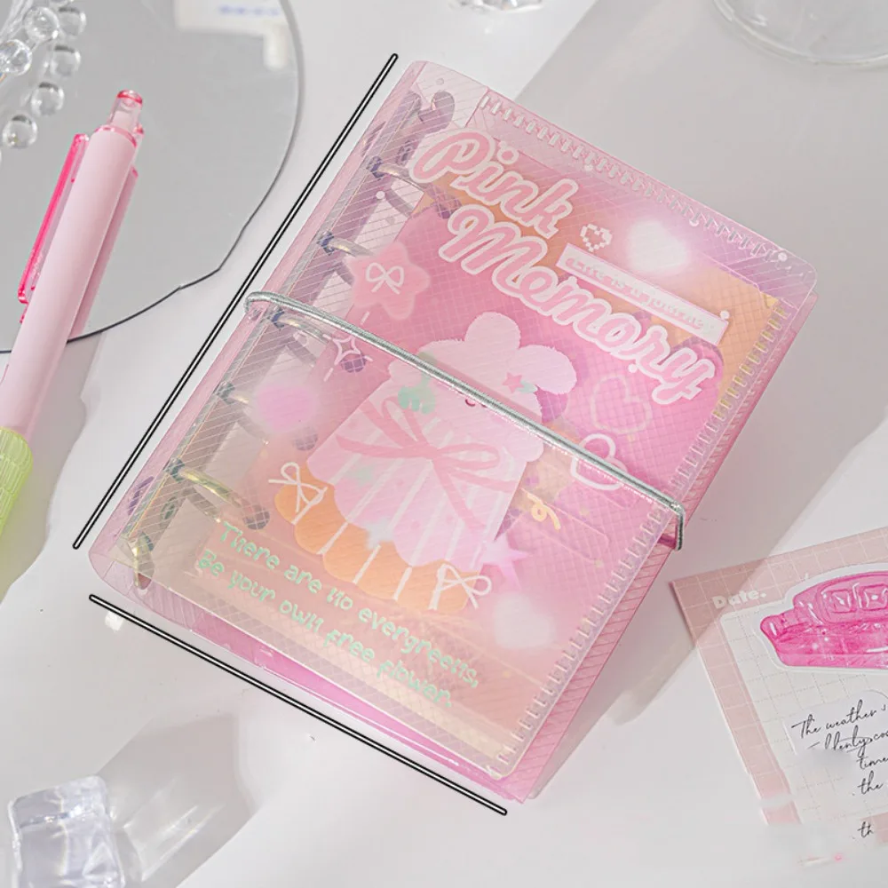 Kawaii M5 Trifold Notebooks and Journals W/Clip-In Paper System PP Cover Pocket Diary for Daily Journaling & Memo Keeper