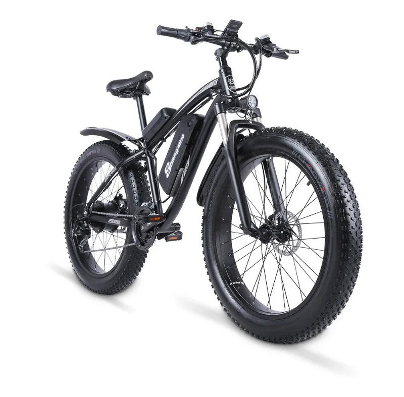 2022 new mountain electric bike aluminum alloy front fork 500W 26 inch electric bike off-road fat tire 4.0 tire