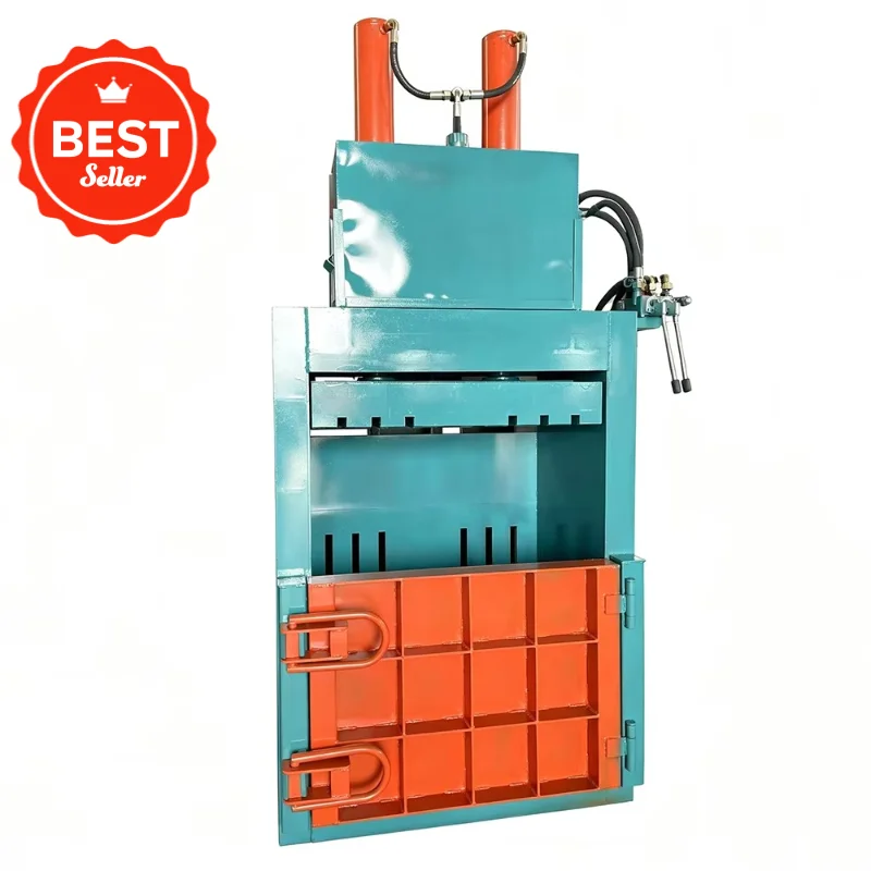 Factory Direct Sales of High-efficiency All-steel Plate Vertical Hydraulic Baler for Compressing Old Clothes.