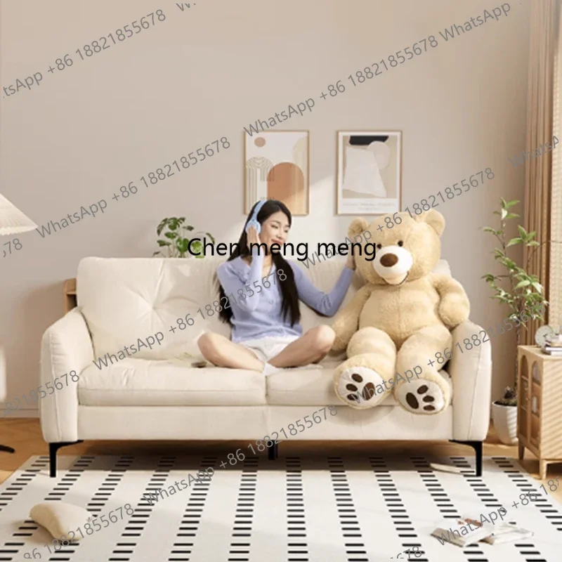

Aesthetic Minimalist Sofa Designer Fabric Double 2025 Living Room Sofa Chaise Lazy Sponge Divano Sottovuoto Furniture Home