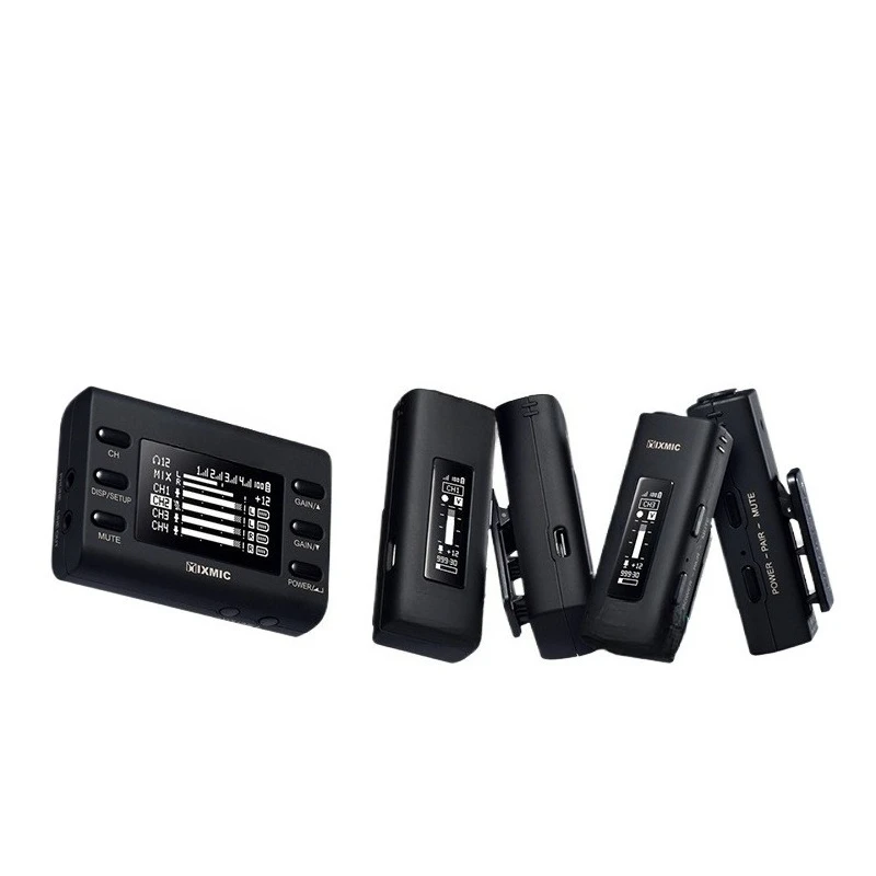 A four-to-four wireless timecode microphone recorder