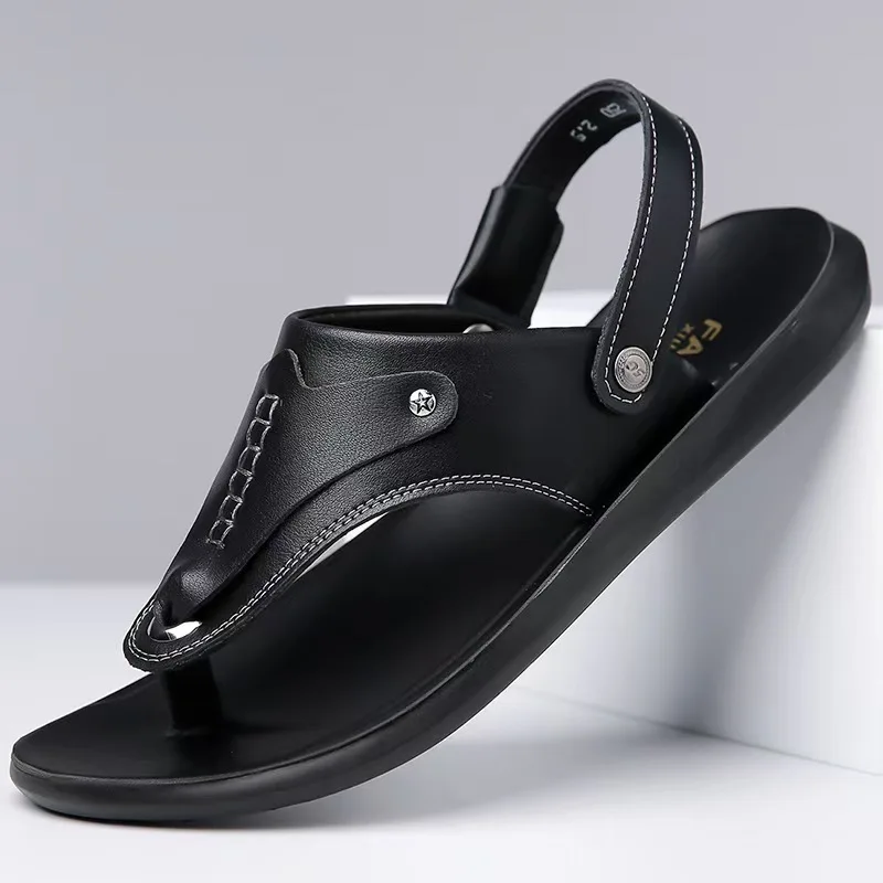 Shoes for Men Sandals Summer Slip on Slippers Mesh Flip-Flops Flat Man Beach Sandal Indoor Shoe Casual Outdoor Homewear Slippers