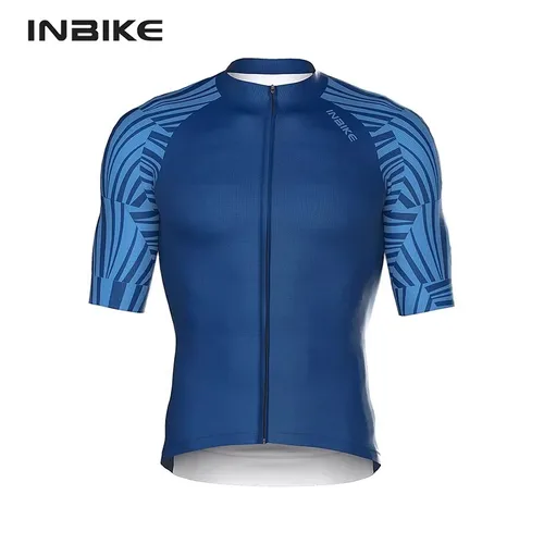 INBIKE-Camiseta de ciclismo de verano para hombre, manga corta, transpirable, de secado rápido, con bolsillos, para ciclismo de montaña y de carretera, MTB