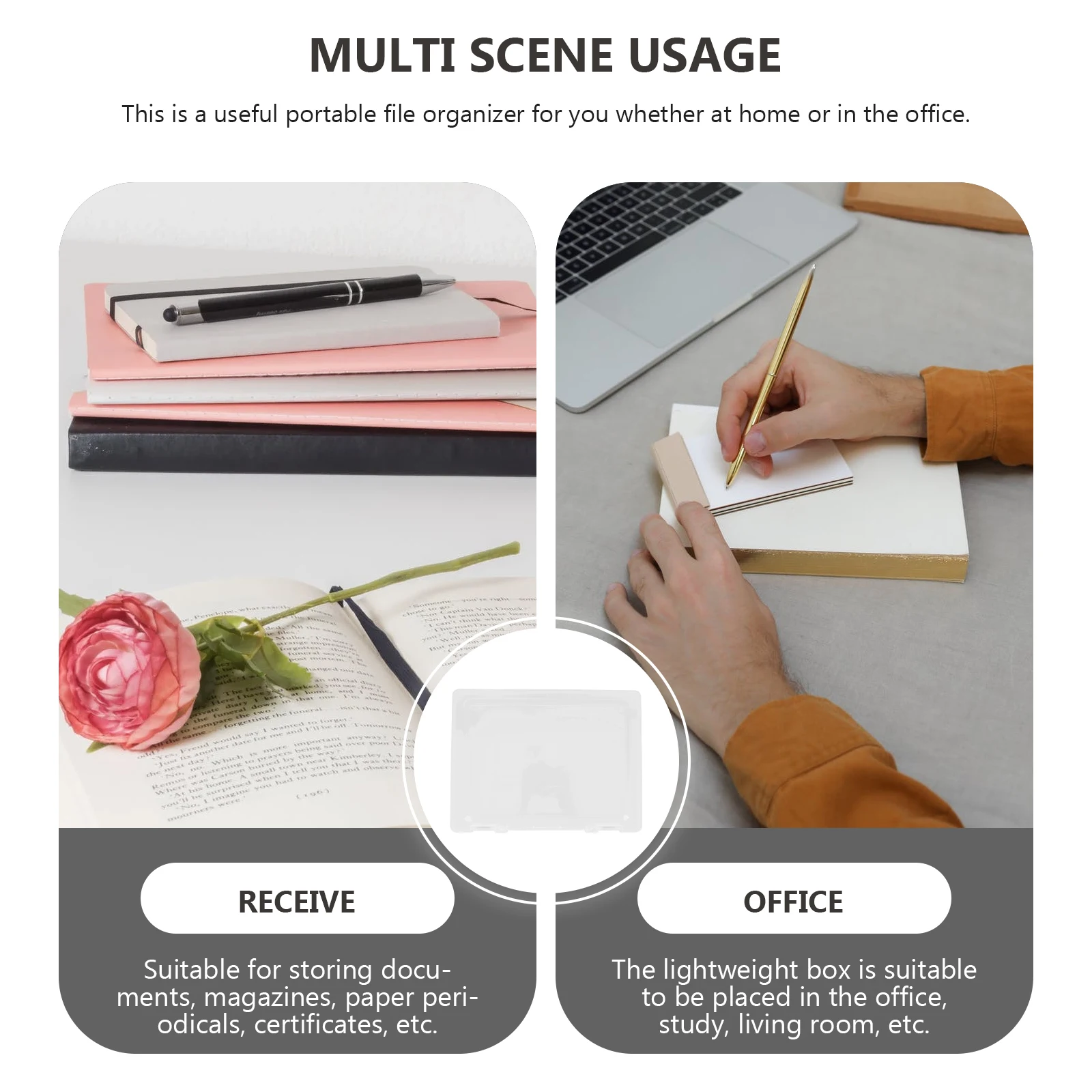 

File Box Boxes Paper Organizer Portable Supply Plastic Storage Household Organizers