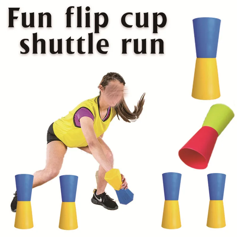 Fun Flip Cup Shuttle Run Rugby Agility Reverse Cone Body Coordination Explosive Training Plastic Basketball Training Football Wa