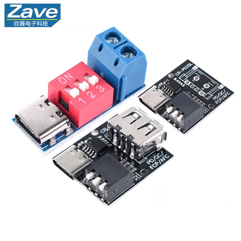 PDSink PD Trigger Module, QC & PD Fast Charging Test Board with Adjustable Voltage (5~20V DIP Switch Control)