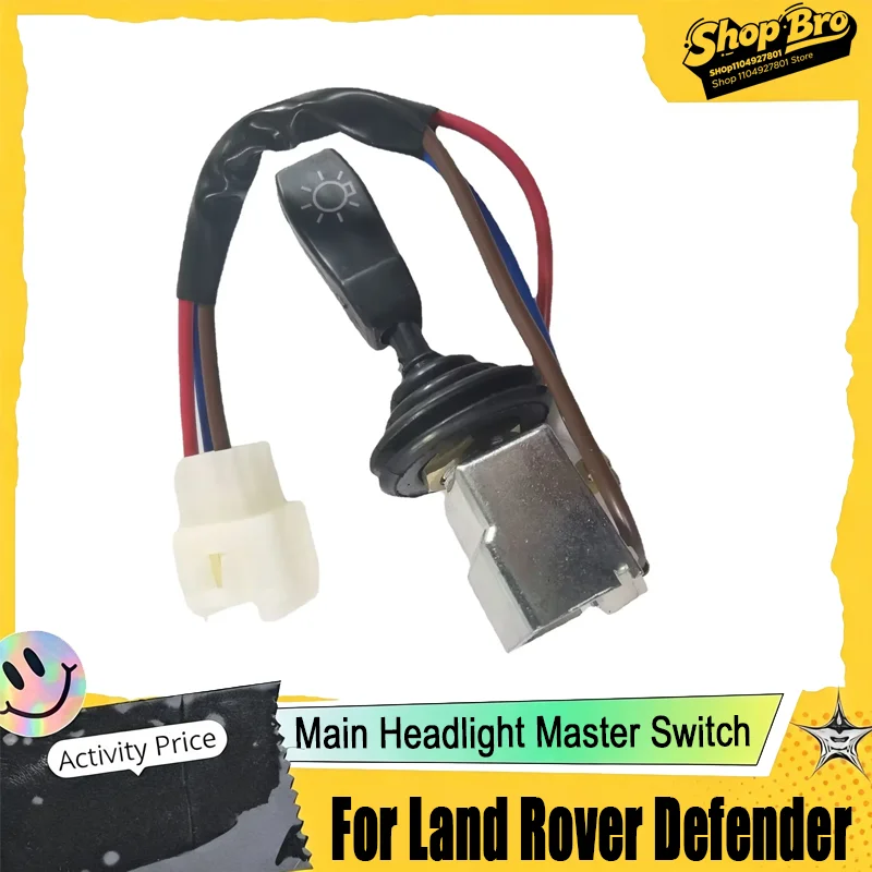 Main Headlight Master Switch For Land Rover Defender OEM 749961 / AMR6104, Direct Replacement.