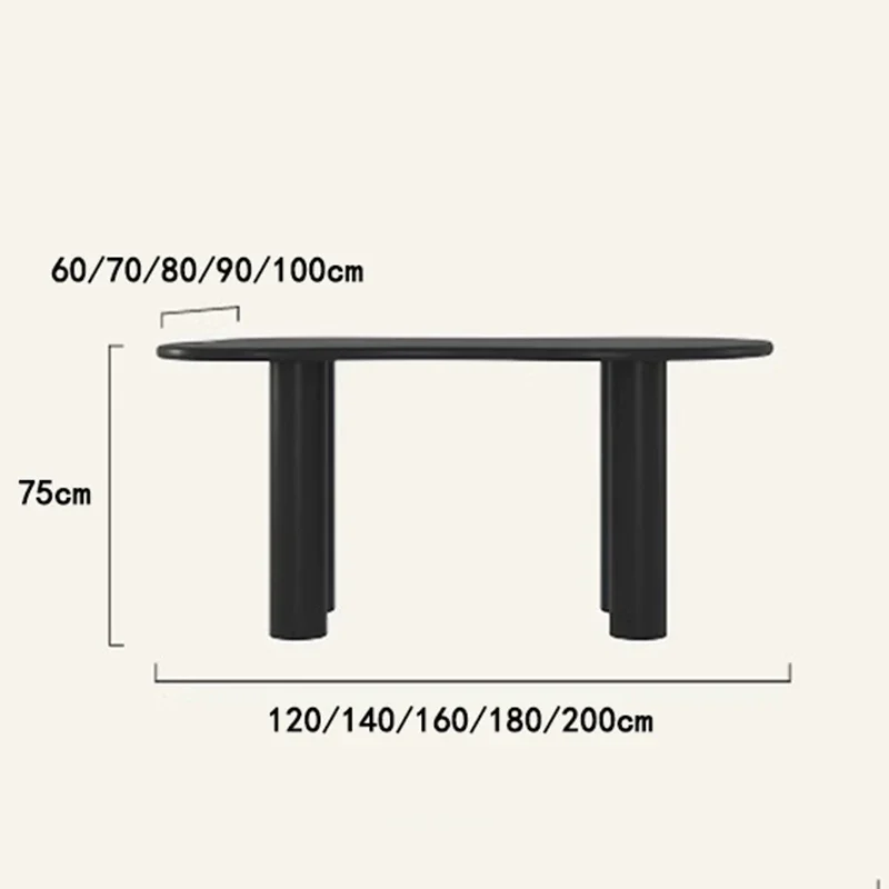 Household Stand Dining Table Restaurant Italian Black Floor Dining Table Wooden Kitchen Mesa Dobravel Portatil House Decoration