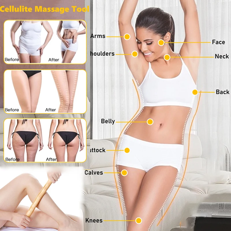 8-Perlen GuaSha-Stab aus Karbonisiertem Holz Körperformendes Massagegerät Meridian-Schabetherapie Entspannt Steife Muskeln Fitness-Trainings-Tool – Detail 1