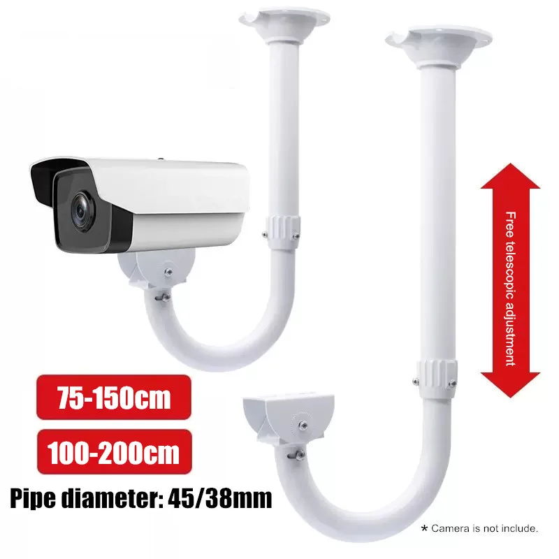 

New U-shape Super Long Ceiling Mount Bracket Hoisting Installation 45mm Thick Pipe Telescopic Stand For Security Bullet Camera