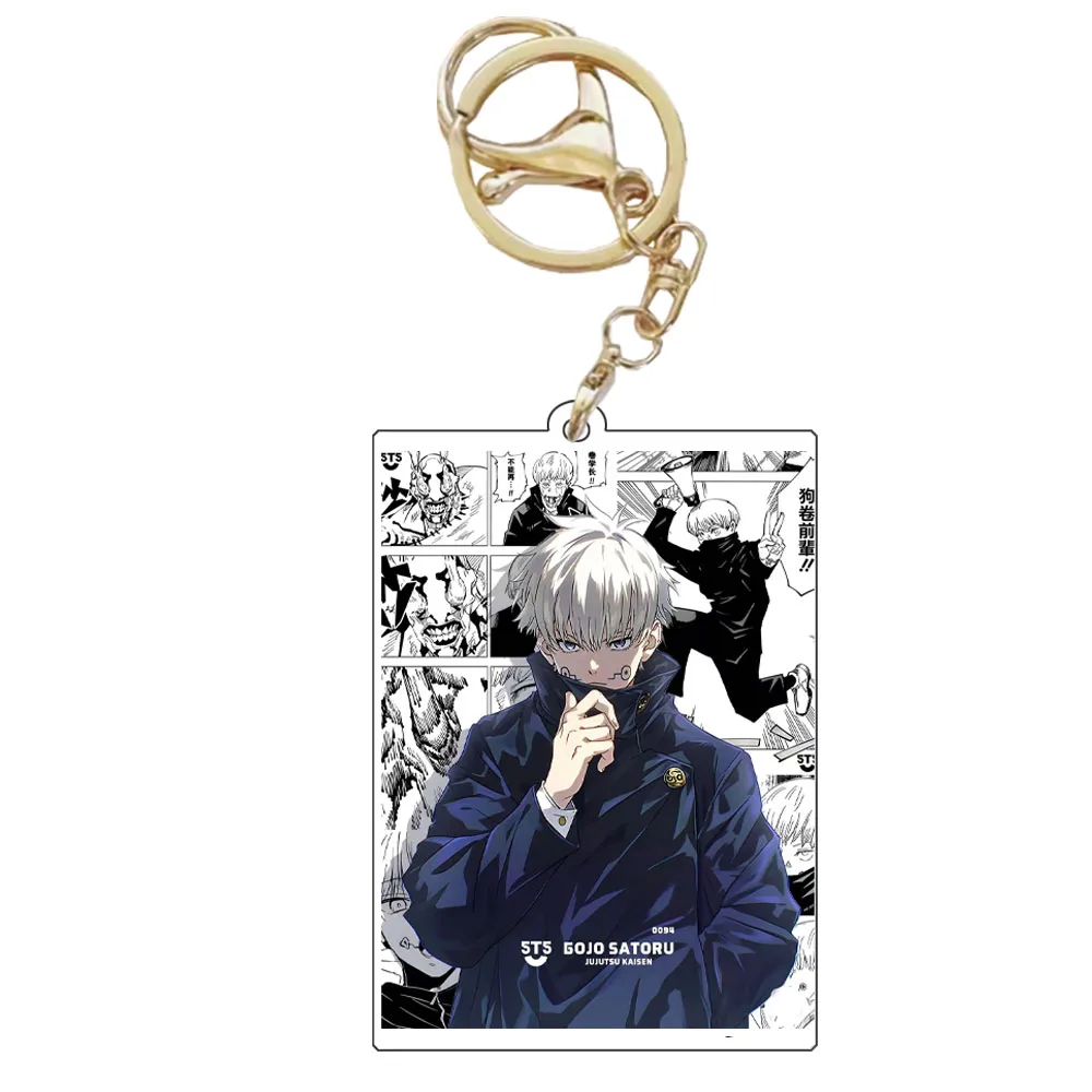 Anime Jujutsu Kaisen Itadori Yuji Satoru Gojo Fushiguro Megumi Geto Suguru Acrylic Keychain DIY Game Collection Bag Pendant