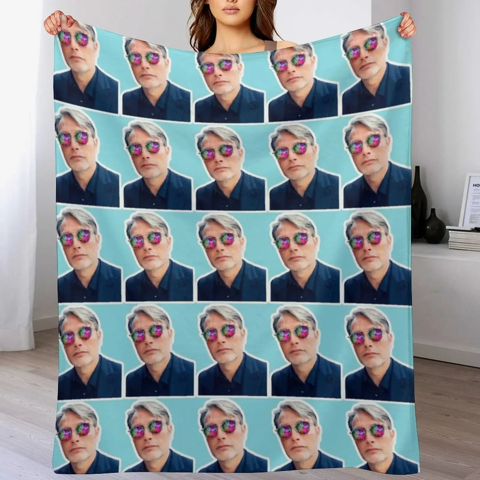 

Mads Mikkelsen for Pride month Throw Blanket Warm Luxury Thicken Retros Thermal Blankets