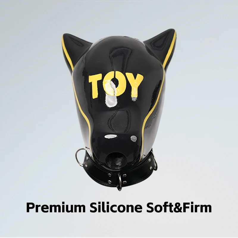 Furrjoi IDO Máscara de silicona para perros con disfraces de cosplay estampados Capucha Múltiples colores Juguetes para la cara de Halloween Equipo realista