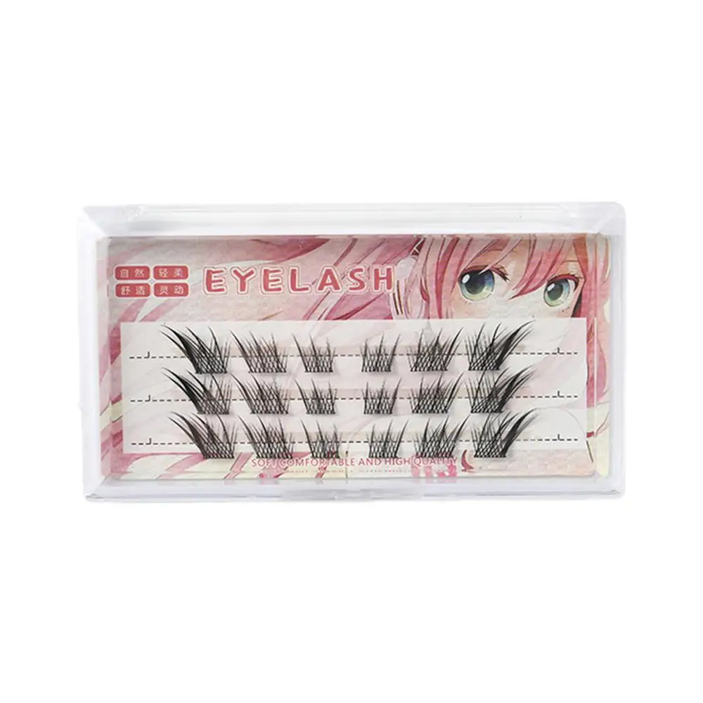 Daily Use Manga Lash Clusters Natural Look Reusable DIY Lash Extensions Fox Eye Anime Lash