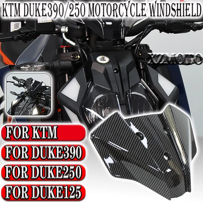 

2024 New For Ktm Duke390 250 125 DUKE390 DUKE250 DUKE125 DUKE 390 Duke 250 125 Windshield Motorcycle Windscreen Wind Deflector