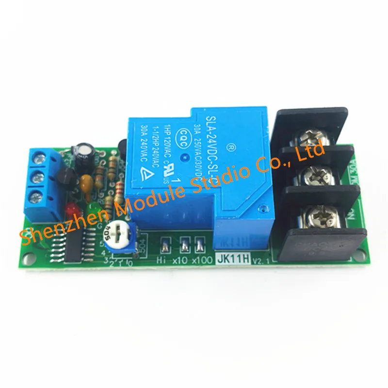 JK11H High-power 30A Time Delay Relay Module 12V24V Circuit Timer Control Switch 1-10000s Delay Adjustable Conduction