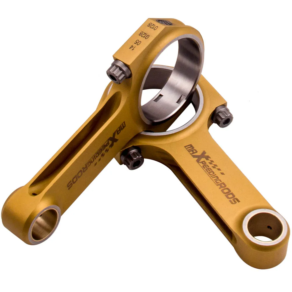 

MaXpeedingrods Титанизированные кованые шатуны ARP 2000 Болт для Porsche 912 356 1,6 5,354 дюйма 136 мм