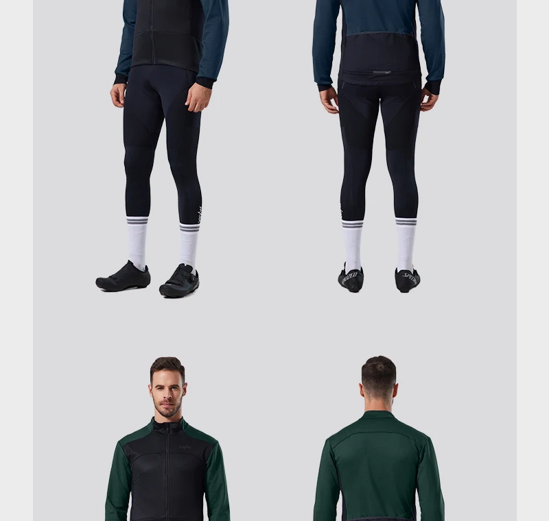 YKYWBIKE Herren-Fahrradjacke, wasserdicht, winddicht, Rennrad-Oberteile, Winter 0 ° C Thermal Fleece Fahrradtrikot Fahrradbekleidung – Detail 19
