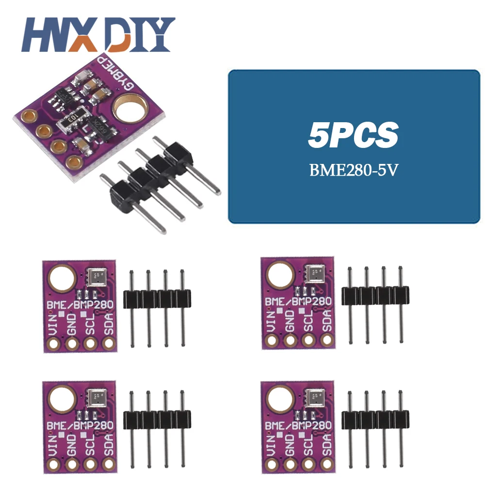 1-10 Stück BME280 BMP280 5 V 3,3 V Digitalsensor Temperatur Luftfeuchtigkeit Luftdruckmodul I2C SPI für Arduino