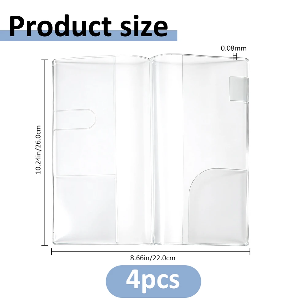 PVC Plastic Book Cover 22 x 26 cm Frosted Protective Sleeves Waterproof Strong Plastic Protecting Sleeves for Books Planner