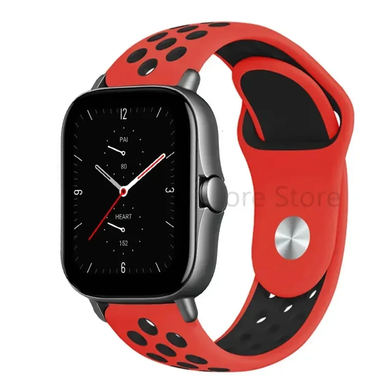 Cinturino sportivo in Silicone da 20mm/22mm per Amazfit GTS 4/3/2/2e/GTS 2/GTR 4/3/Pro 47mm/GTR 2e/stratos cinturino per orologio Amazfit bip