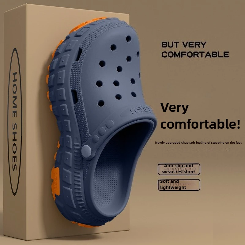 Men's driving breathable non-slip hole shoes summer new deodorant non-slip outer wear wear wear-resistant fishing beach sandals - view 4