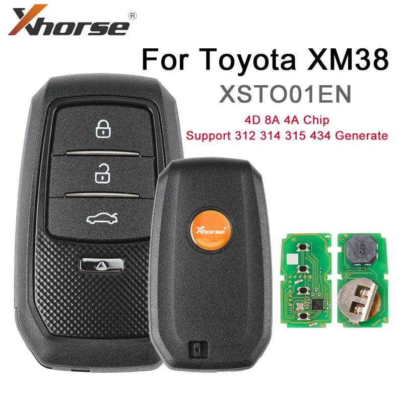 

Xhorse VVDI Key Tool XSTO01EN Universal VVDI XM38 Car Remote Key for Toyota 4D 8A 4A Chip Support 312 314 315 434 Generate Keys