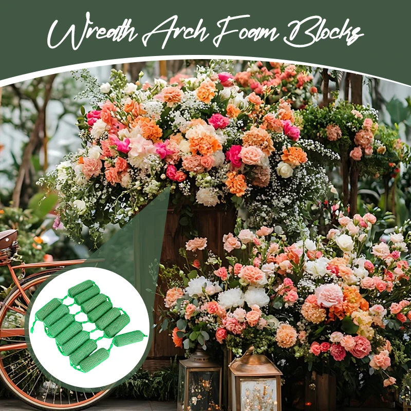 

14 Pcs/ Pack Wedding Wreath Arch Foam Blocks Fresh Foams Base Garden Oasis Florist Floral Arrangement DIY Foams Mud Base