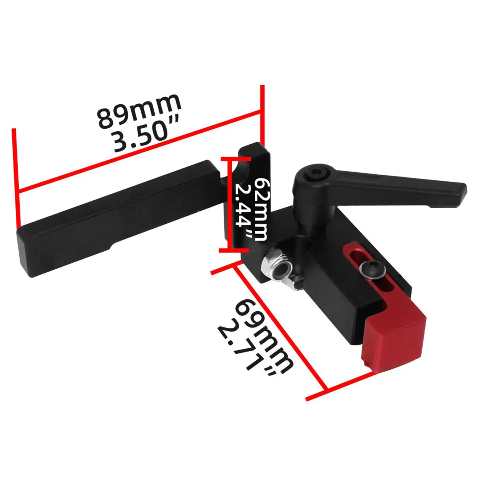 T Tracks Limiter 75 Type Chute Stopper DIY Manual Tool Miter Track Saw Fence Aluminum Alloy for Location Fixation Professional