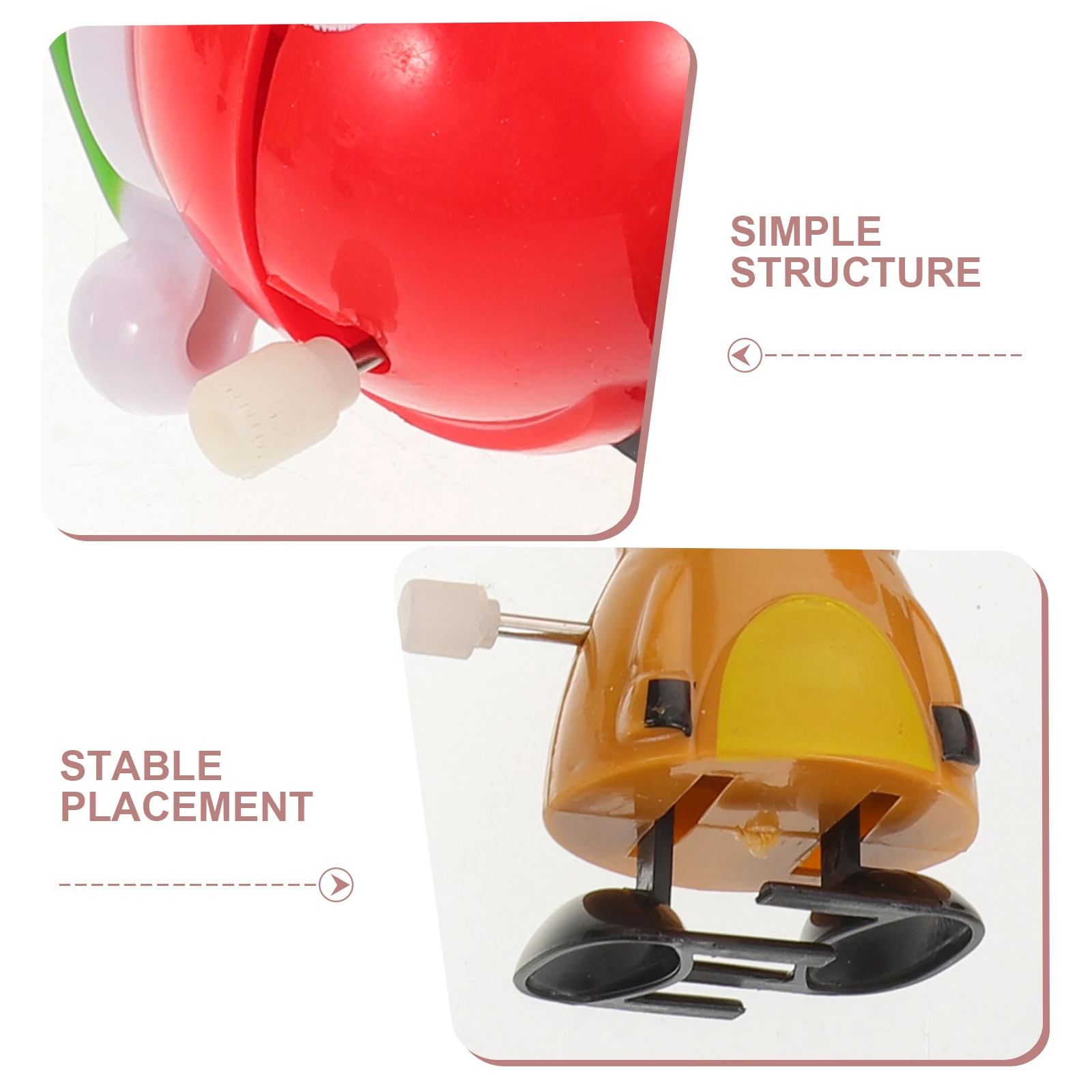 6 pçs natal acabar rena andando figuras de relógio favores festa novidade portátil crianças decoração do feriado