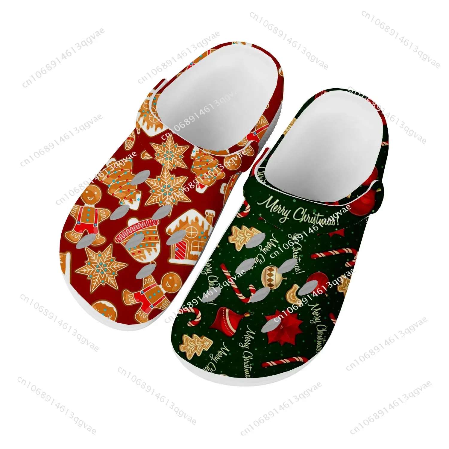 

New Christmas Pattern Home Clog Mens Women Youth Boy Girl Sandals Shoes Garden Custom Made Breathable Shoe Beach Hole Slippers