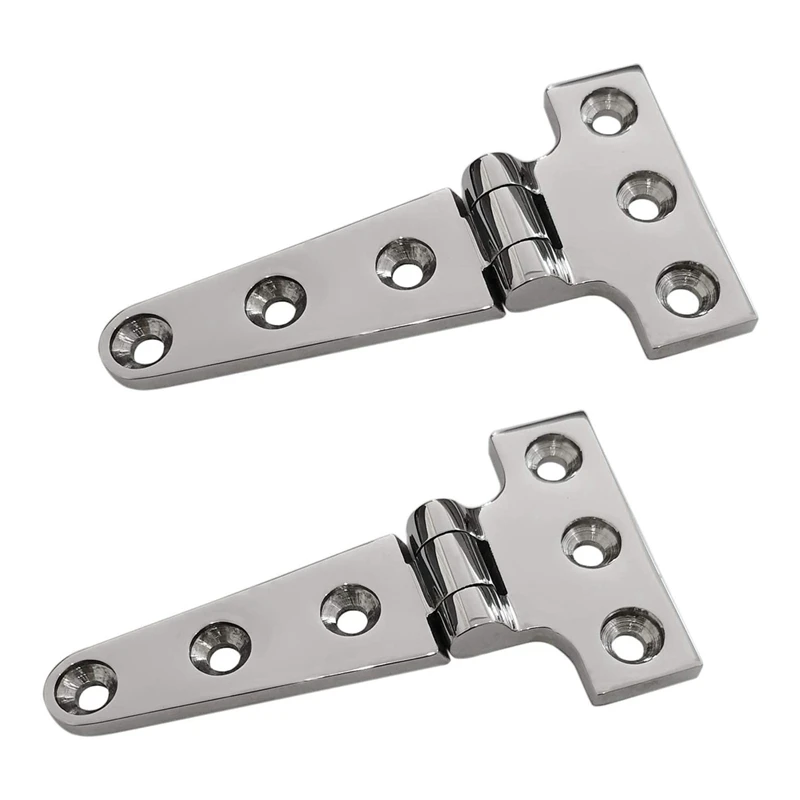 2 PCS Heavy Duty T Hinge 316 Stainless Steel Marine Grade Casting Hinge Door Hatch Hinge Boat