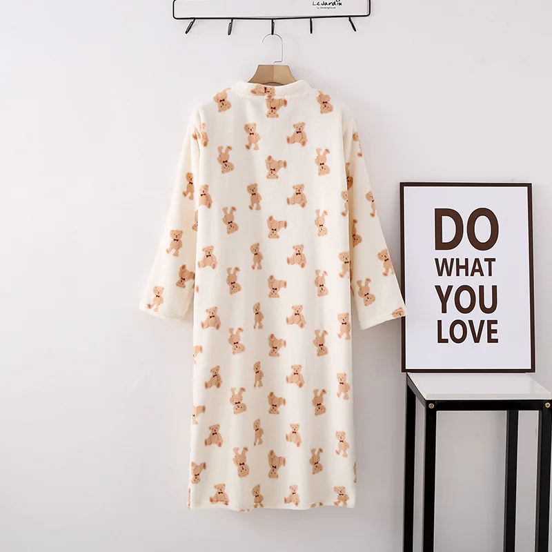 Autumn Winter Women Japanese Kimono Robs High Quality Sleep Robe Soft Fleece Women Sweet Cute Nightgown Camison Dormir Mujer
