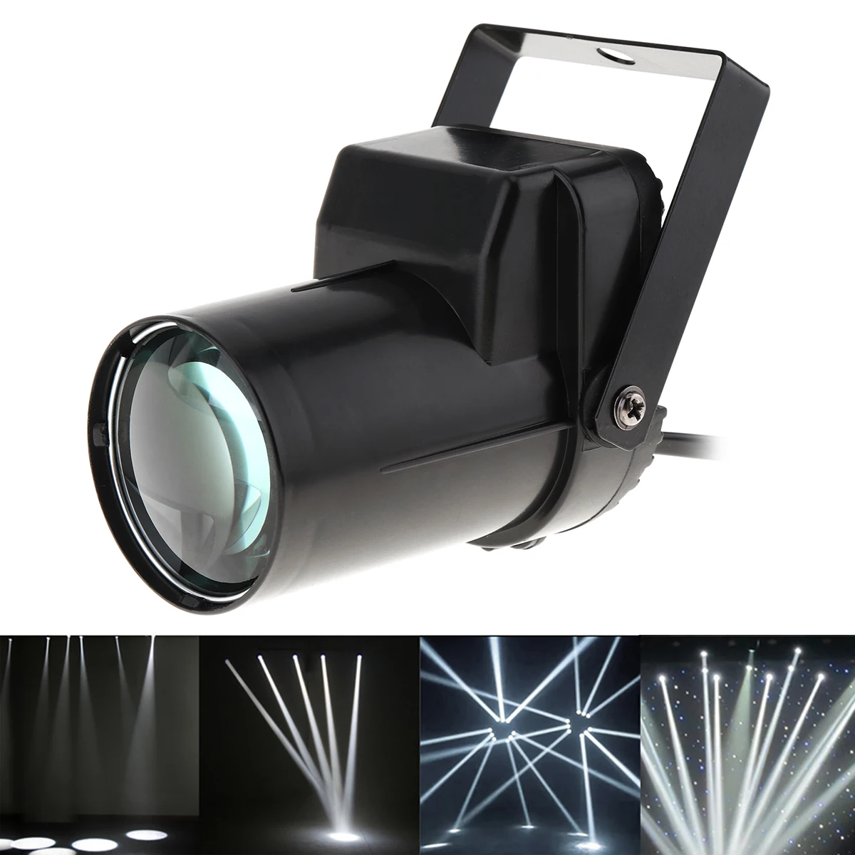5W 200-220LM LED Monochromatic White Beam Fixed Spotlight for KTV / Disco / Bar with Lens