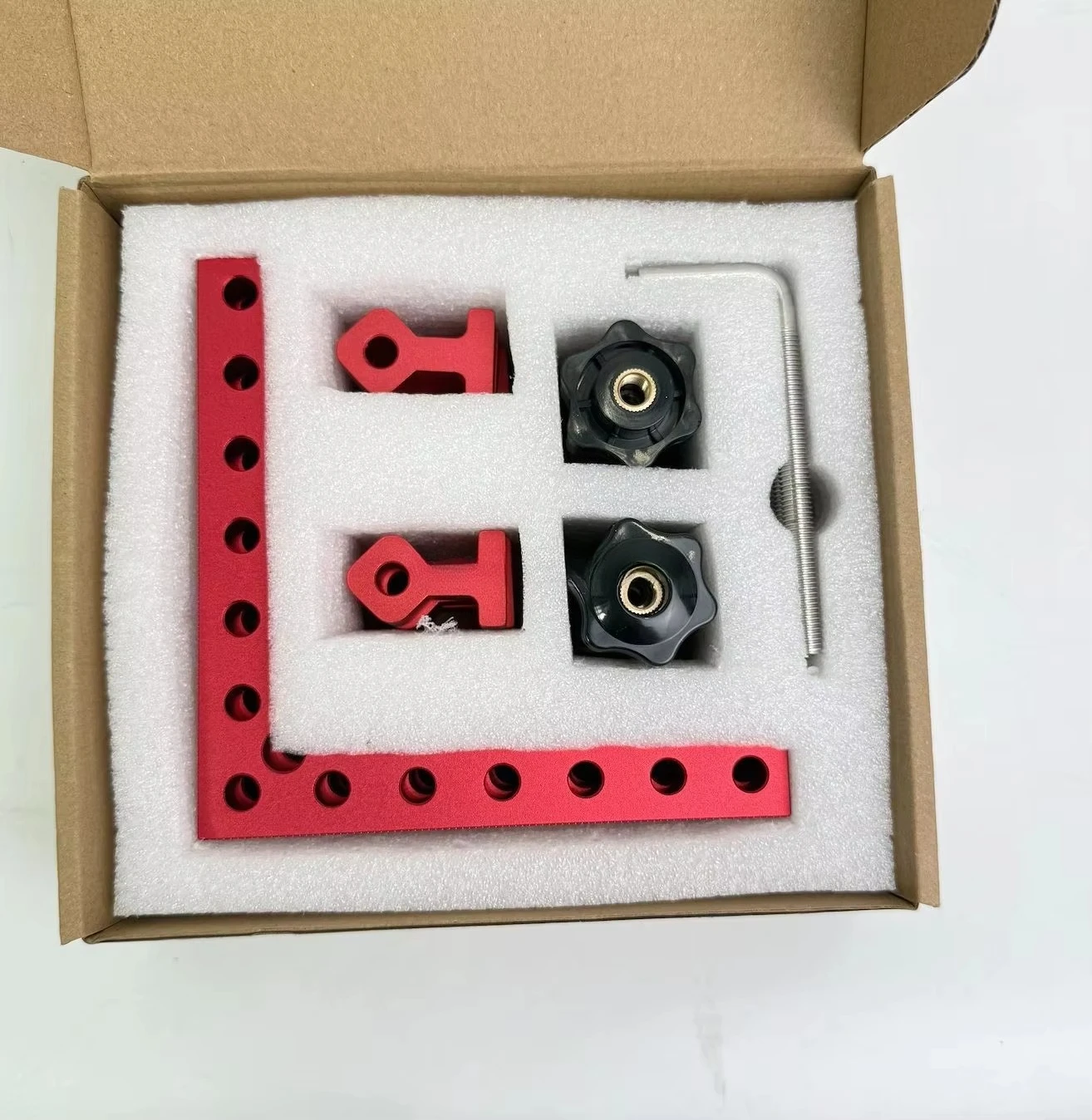 Customizable OEM 120*120cm Industrial L-Shape 90 Degree Aluminum Right Angle Ruler Square DIY Panel Clamp Holder D&M Support