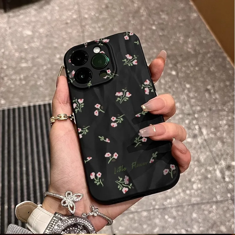 Funda para iPhone 17, 17 Pro Max, 17 Air, 16, 15, 14, 13, 12, 11 Pro, 16 Pro, 14 Pro, 13 Pro Max Plus, Diseño Floral Ondulado, para iPhone 15