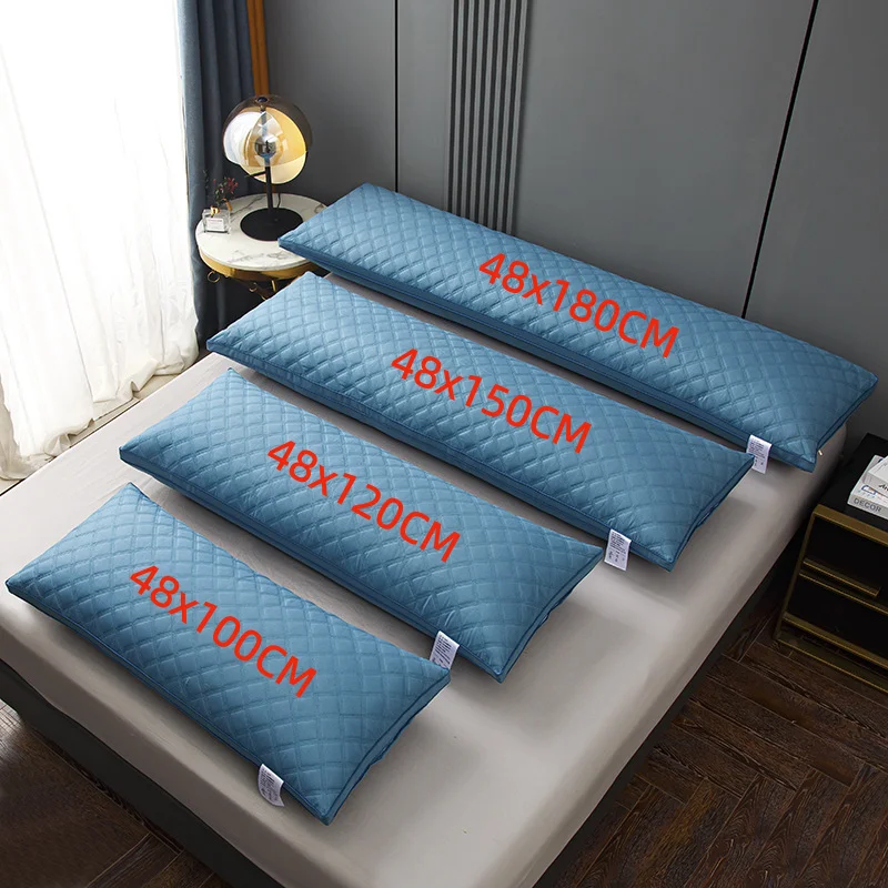 1pc Blue Pillow Core Long Pillows for Home Bed Sleeping Pillow 48x100/48x120/48x150/48x180cm Double Pillows Almohada