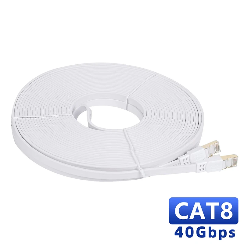 Flat Ethernet Cat6 Cable 0.3/0.5/1/1.5/2/3/5/10m RJ45 UTP Network Cord 1000Mbps LAN Patch Cable For Router Modem Computer Laptop