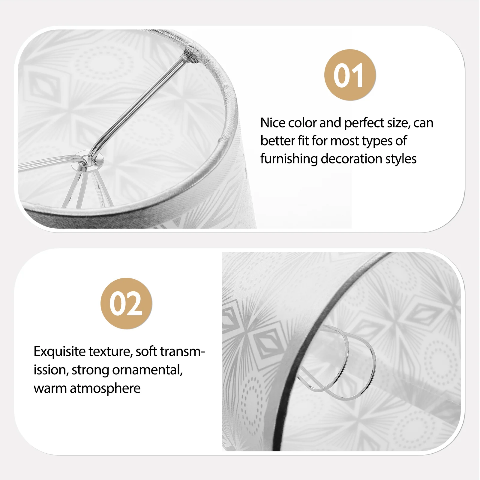 

Minimalist Fabric Lamp Shade Retro Style For Bedroom Living Room Ceiling Table Floor Wall Lamp Cover Drum Cloth Lampshade