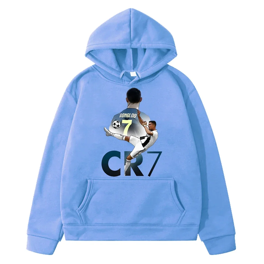 Football fan CR7 Ronaldo Printed Autumn Hoodies Fleece Sweatshirt boy y2k sudadera anime hoodie Bluey pullover kids clothes girl