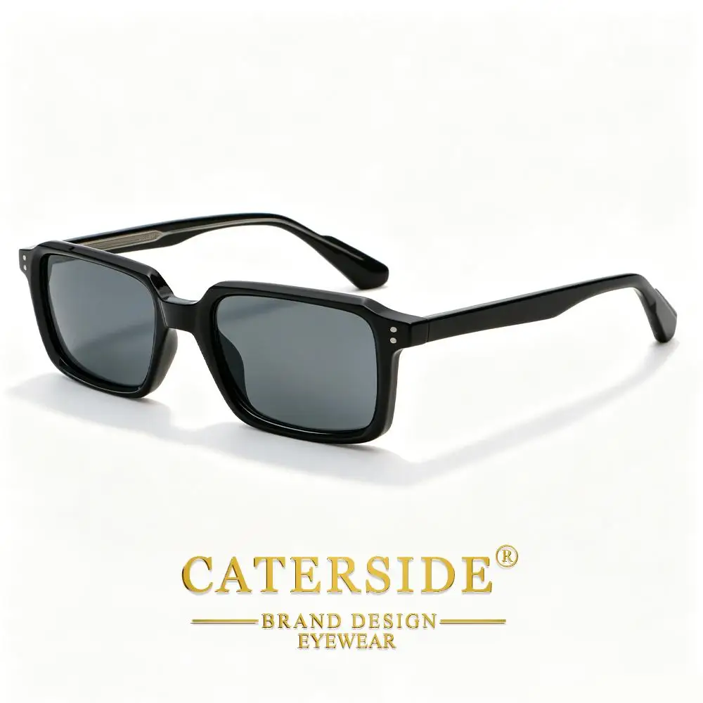 CATERSID Men's Sunglasses Square Frame Cellulose Propionate Temple Tips Sun Glasses Women's Outdoor Travel Driving Glasses UV400