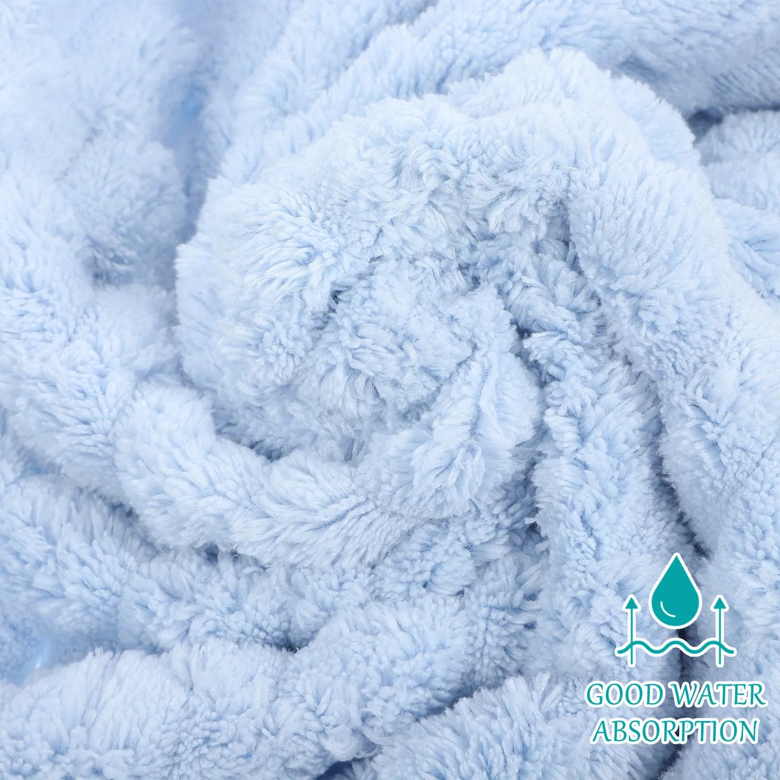 Thickened Hair Towel Wrap for Women Fast Drying Cloud Velour Turban Towel for Wet Hair Drying Bathing Shower Head Wrap