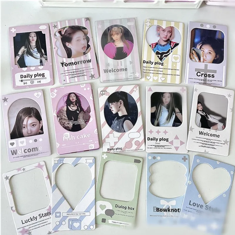 15pcs Ins Photocard Holder Photo Card Collection Bag Korean Small Card Packaging Material Photo Decoration Border Card Random