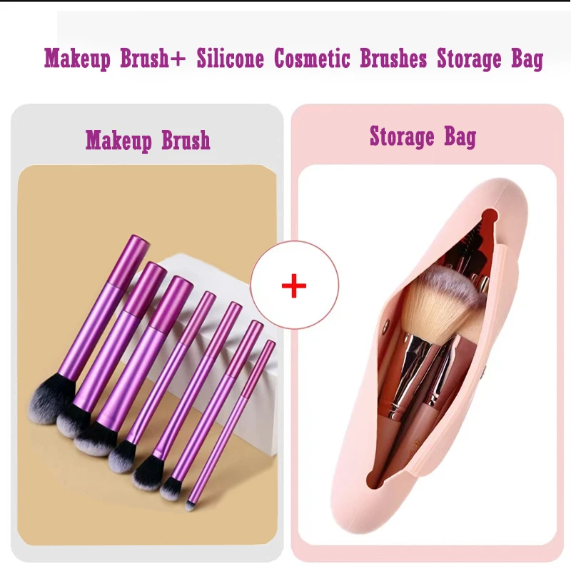 1 قطعة حامل فرشاة للمكياج السفر سيليكون فرش التجميل حقيبة التخزين المحمولة إسفنجة تجميلية منظم ماكياج للسفر