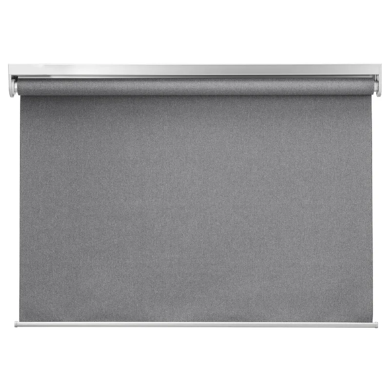 Luxury grey blackout sunshade curtains waterproof electric roller shutters patio windows Alexei control zebra curtains